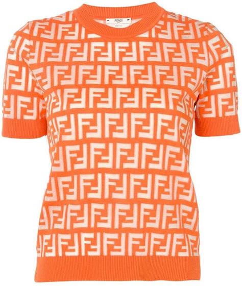 fendi orange t shirt|fendi new collection t shirts.